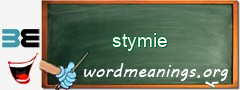 WordMeaning blackboard for stymie